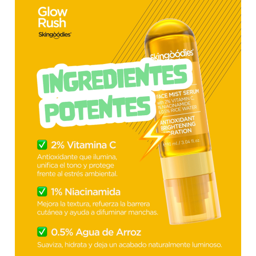 Skingoodies - Sérum facial en bruma iluminadora - Glow Rush