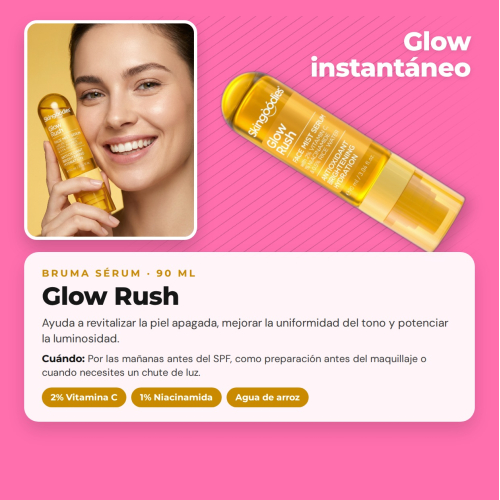 Skingoodies - Set Completo de 5 Sérums Faciales en Bruma 90 ml Cada Uno Protección Hidratación Luminosidad Control de Brillos y Firmeza Vegan y Cruelty Free