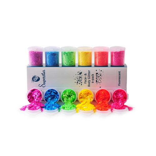 Superstar - Glitter para rostro y cuerpo Chunky Mix - Fluorescent