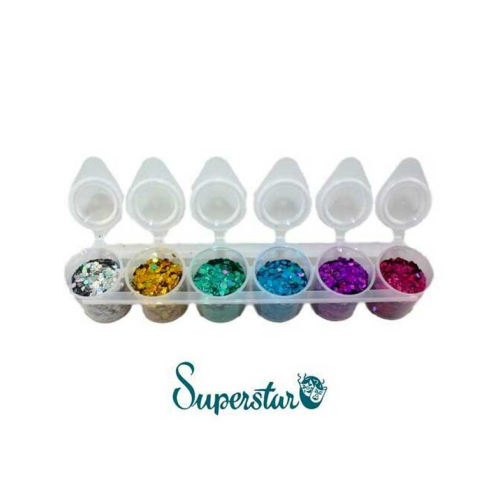 Superstar - Glitter para rostro y cuerpo Chunky Mix - Laser