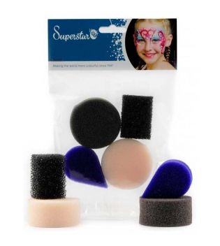 Superstar - Pack de 4 esponjas para Aquacolor - Mix