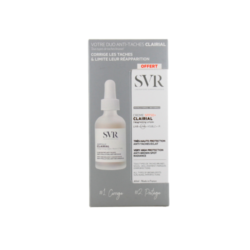 SVR - *Clairial* - Sérum concentrado antimanchas, antipolución y antirecaída Ampoule + Regalo Crema iluminadora anti-manchas SPF50+