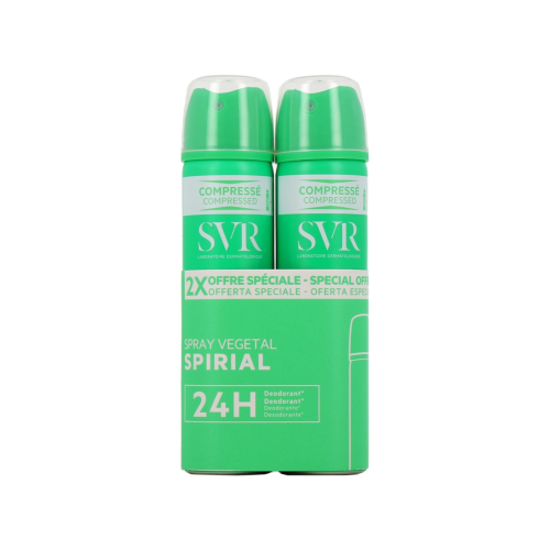 SVR - *Spirial* - Pack 2 desodorantes vegetal en spray antihumedad 24 horas