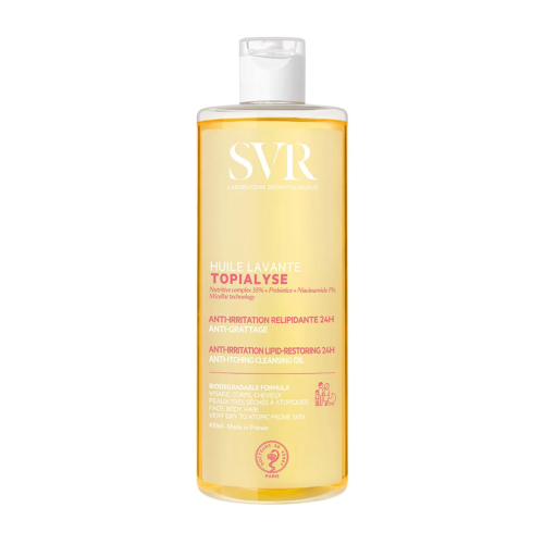 SVR - *Topialyse* - Aceite limpiador relipidizante Huile Lavante 400ml - Pieles secas y sensibles
