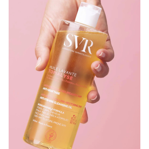 SVR - *Topialyse* - Aceite limpiador relipidizante Huile Lavante 400ml - Pieles secas y sensibles