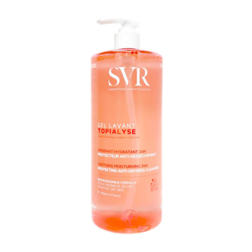 SVR - *Topialyse* - Gel limpiador protector anti-sequedad hidratante para rostro, cuerpo y cabello - Pieles secas y sensibles