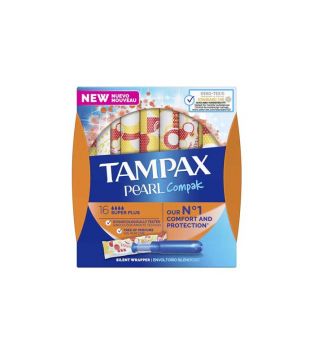 Tampax - Tampones super plus Pearl Compak - 16 unidades