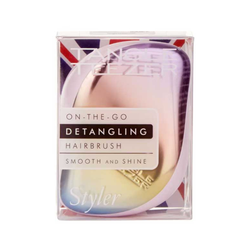 Tangle Teezer - Cepillo especial para desenredar Compact Styler - Pearlescent Matte Chrome