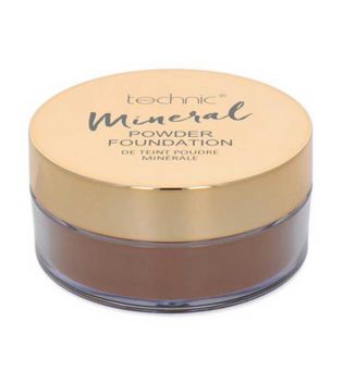 Technic Cosmetics - Base de maquillaje en polvo Mineral Powder Foundation - Chestnut