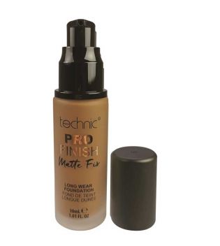 Technic Cosmetics - Base de maquillaje Pro Finish Matte Fix - Mocha