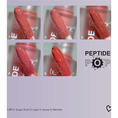 Technic Cosmetics - Brillo de labios con péptidos Peptide Pop - Wanted
