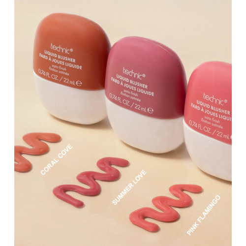 Technic Cosmetics - Colorete líquido con acabado satinado - Pink Flamingo