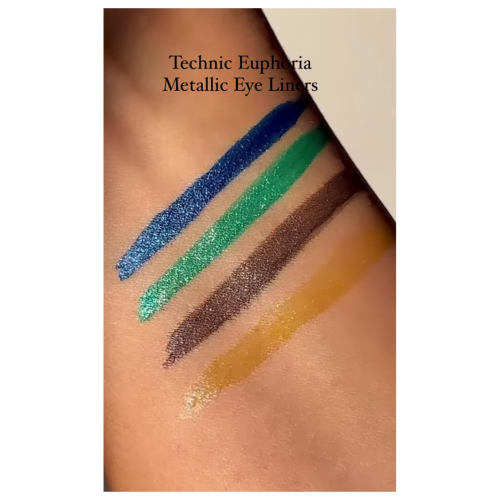 Technic Cosmetics - Delineador de ojos líquido metálico Euphoria - Gun Metal