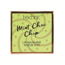 Technic Cosmetics - Dúo de bálsamo y exfoliante de labios - Mint Choc Chip