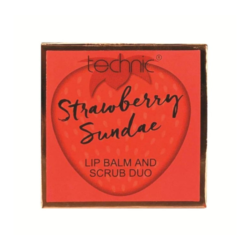 Technic Cosmetics - Dúo de bálsamo y exfoliante de labios - Strawberry Sundae