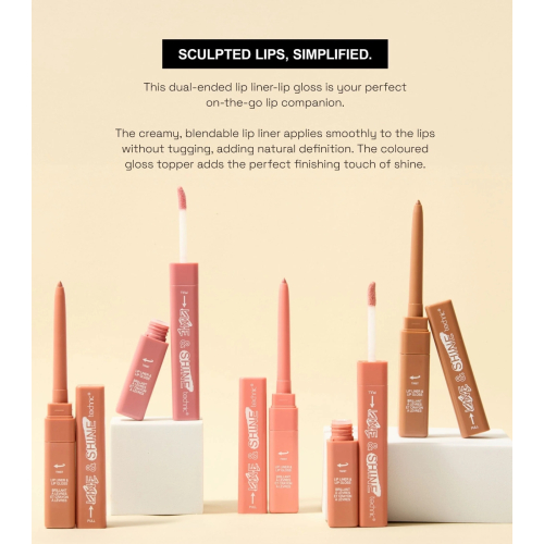 Technic Cosmetics - Dúo perfilador de labios y brillo de labios Line & Shine - Yours but better