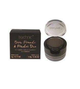 Technic Cosmetics - Kit para cejas Brow Pomade & Powder Duo - Dark