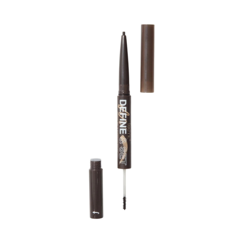 Technic Cosmetics - Lápiz de cejas + Gel con color Define & Set - Dark Brown