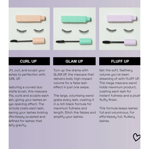 Technic Cosmetics - Máscara de pestañas efecto rizo Curl Up