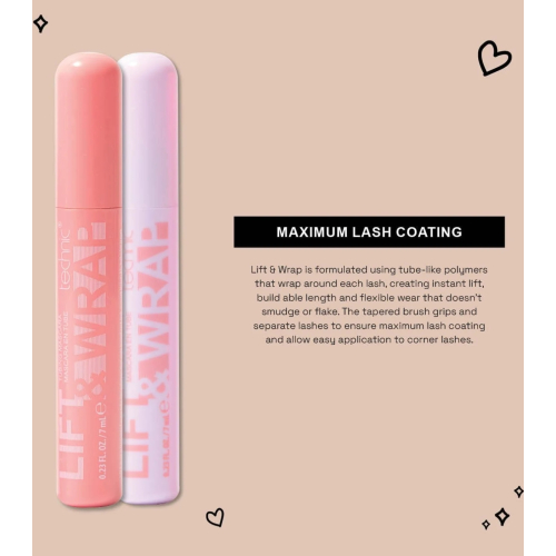 Technic Cosmetics - Máscara de Pestañas Lift & Wrap - Brown