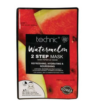 Technic Cosmetics - Mascarilla Facial en 2 pasos Watermelon