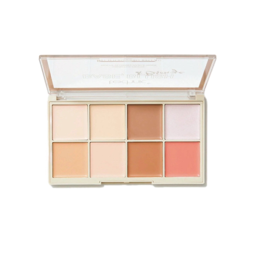 Technic Cosmetics - Paleta de rostro en crema base, colorete y bronceador - Light
