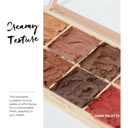 Technic Cosmetics - Paleta de rostro en crema base, colorete y bronceador - Medium