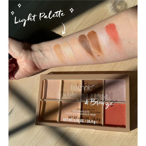 Technic Cosmetics - Paleta de rostro en crema base, colorete y bronceador - Medium