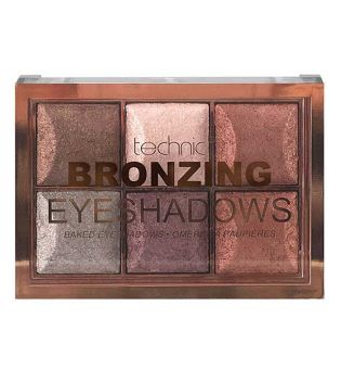 Technic Cosmetics - Paleta de sombras de ojos Cocidas Bronzing - 02: Bronze