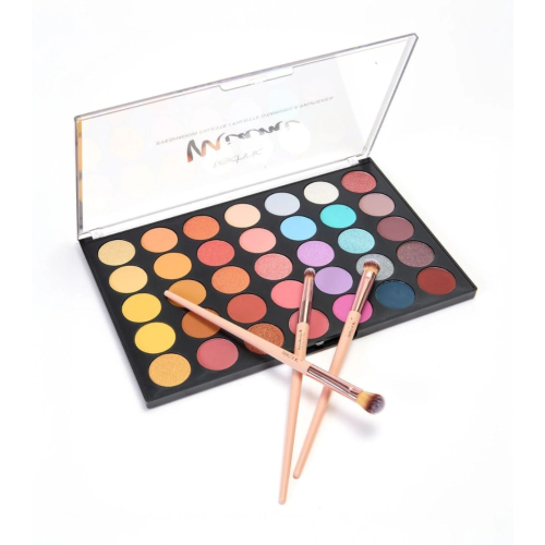 Technic Cosmetics - Paleta de sombras + Trío de brochas Miami Palette & Brush Set