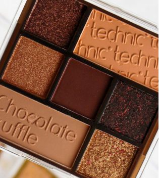 Technic Cosmetics - Paleta de sombras y pigmentos prensados - Chocolate Truffle