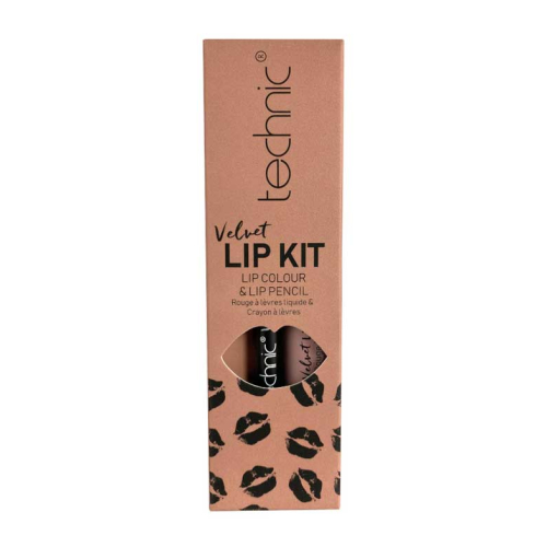 Technic Cosmetics - Perfilador de Labios + Labial Líquido Velvet Lip Kit - Tea Rose
