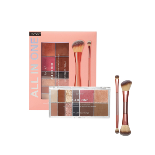 Technic Cosmetics - Set de maquillaje All in One Palette & Brushes
