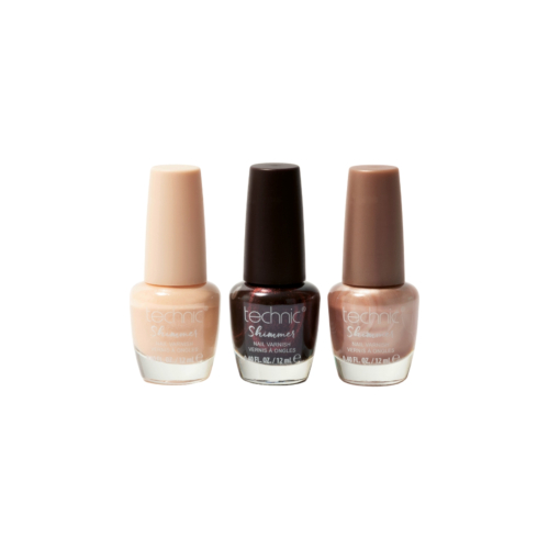 Technic Cosmetics - Trío de esmaltes de uñas Shimmer Trio