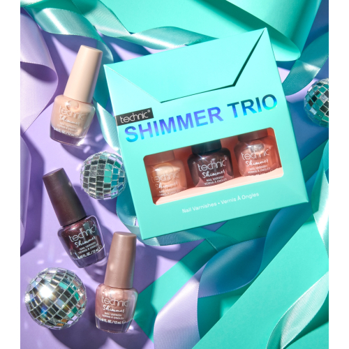 Technic Cosmetics - Trío de esmaltes de uñas Shimmer Trio