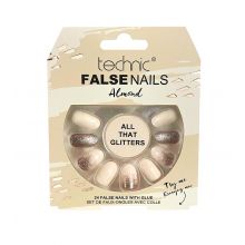Technic Cosmetics - Uñas postizas False Nails Almond - All That Glitters