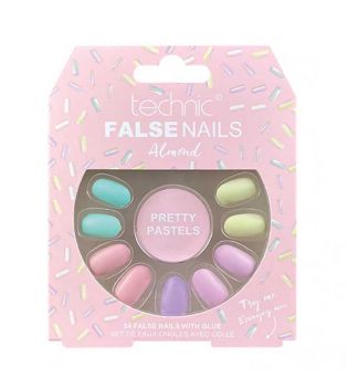 Technic Cosmetics - Uñas postizas False Nails Almond - Pretty Pastels