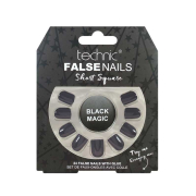 Technic Cosmetics - Uñas postizas False Nails Short Square - Black Magic