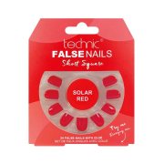 Technic Cosmetics - Uñas postizas False Nails Short Square - Solar Red