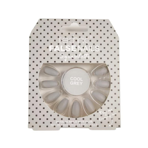 Technic Cosmetics - Uñas postizas False Nails Squareletto - Cool Grey