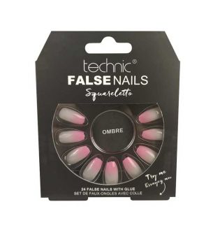 Technic Cosmetics - Uñas postizas False Nails Squareletto - Ombre