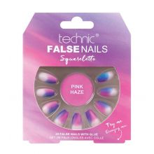 Technic Cosmetics - Uñas postizas False Nails Squareletto - Pink Haze