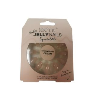 Technic Cosmetics - Uñas postizas False Nails Squareletto - Strawberry Cream