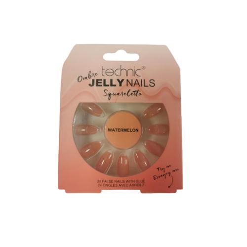 Technic Cosmetics - Uñas postizas False Nails Squareletto - Watermelon