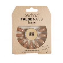 Technic Cosmetics - Uñas postizas False Nails Stiletto - Nude Mood