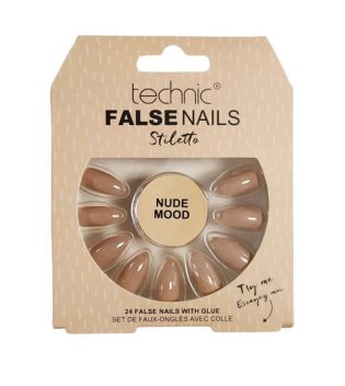 Technic Cosmetics - Uñas postizas False Nails Stiletto - Nude Mood