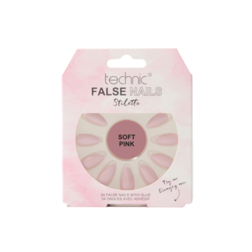 Technic Cosmetics - Uñas postizas False Nails Stiletto - Soft Pink