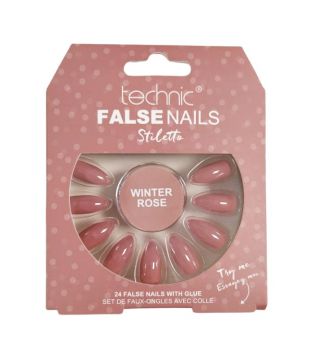 Technic Cosmetics - Uñas postizas False Nails Stiletto - Winter Rose
