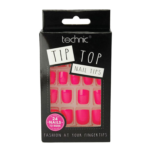 Technic Cosmetics - Uñas postizas Tip Top - Bright Pink