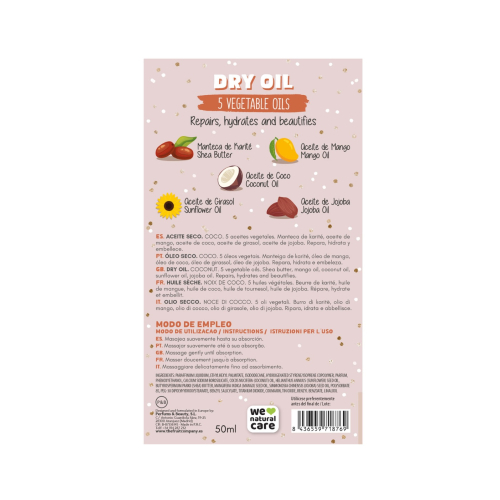 The Fruit Company - Aceite seco con glitter - Coco